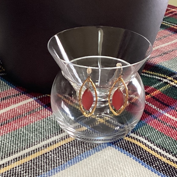 Alexis Bittar red and gold earrings - Picture 1 of 4